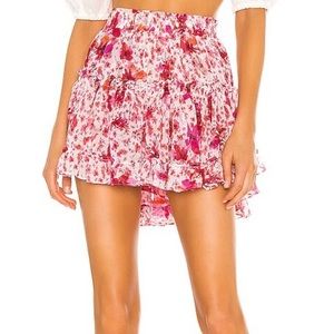 MISA | Los Angeles Marina Skirt In Gardenia floral
